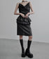 Pleated Belted Waist Piece